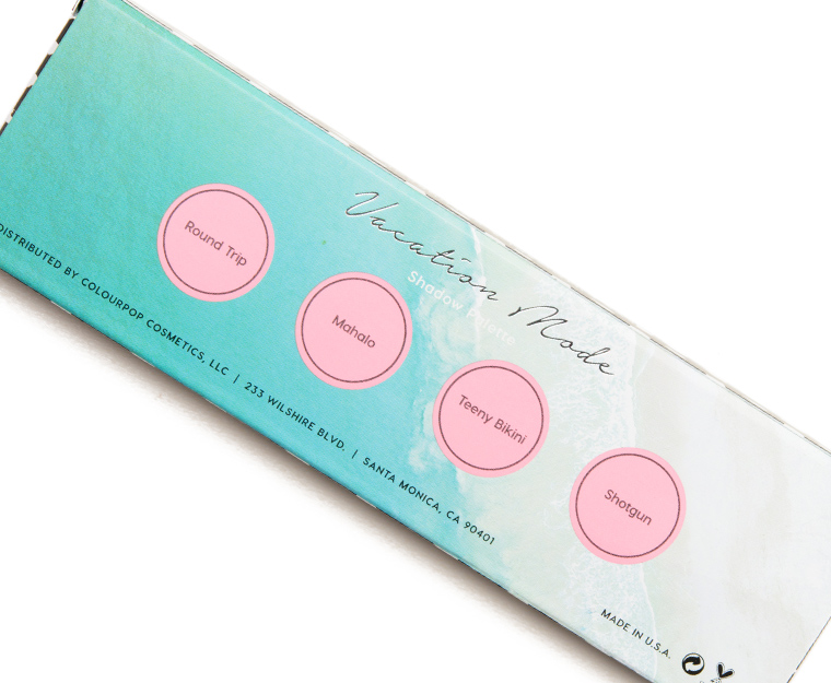 ColourPop Vacation Mode 4-Pan Pressed Powder Shadow Palette