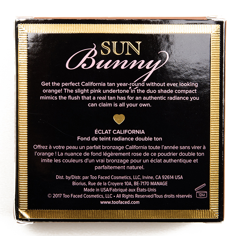 Too Faced Sun Bunny Radiant Duo Tone Bronzer