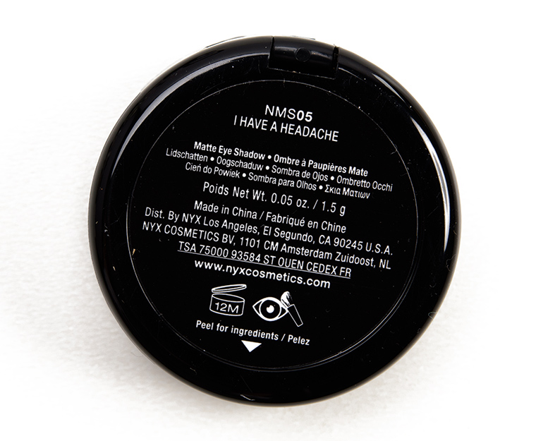 NYX I Have a Headache Nude Matte Eyeshadow