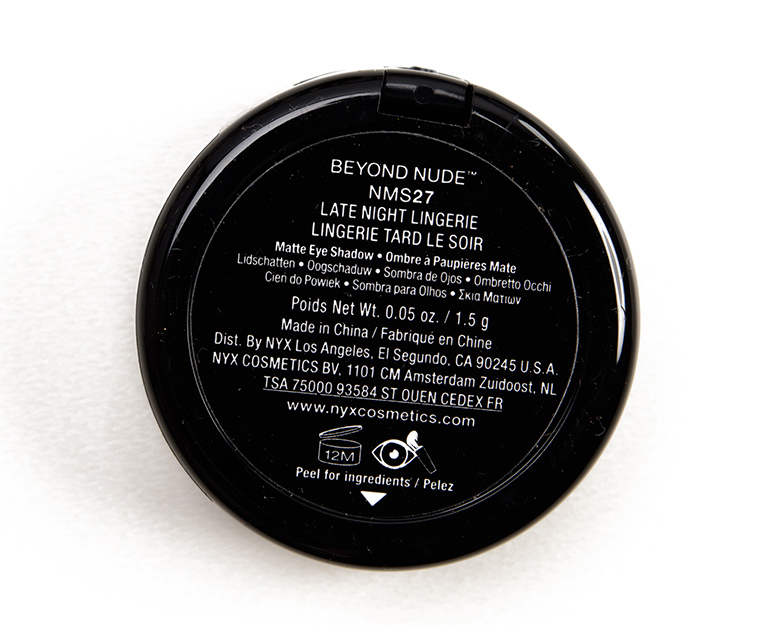NYX Late Night Lingerie Nude Matte Eyeshadow
