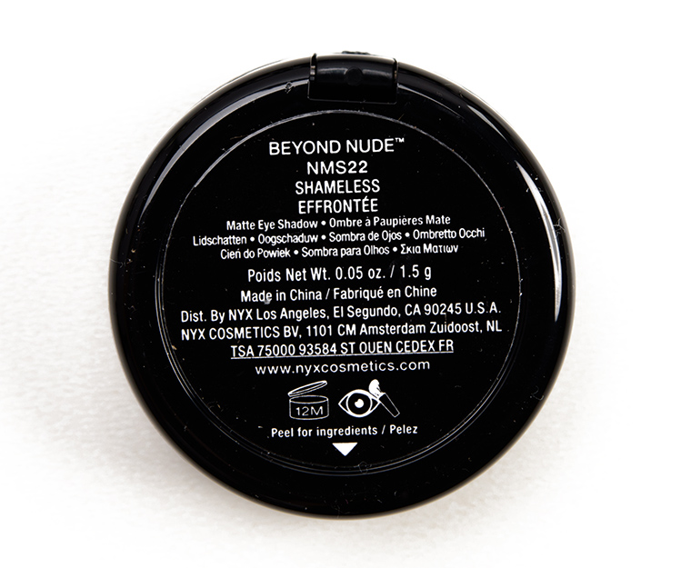 NYX Shameless Nude Matte Eyeshadow