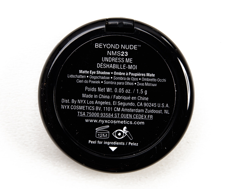 NYX Undress Me Nude Matte Eyeshadow