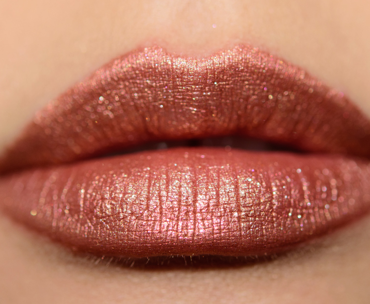 Smashbox Gold Glitz over Smashbox XO, Vlada Always On Liquid Lipstick