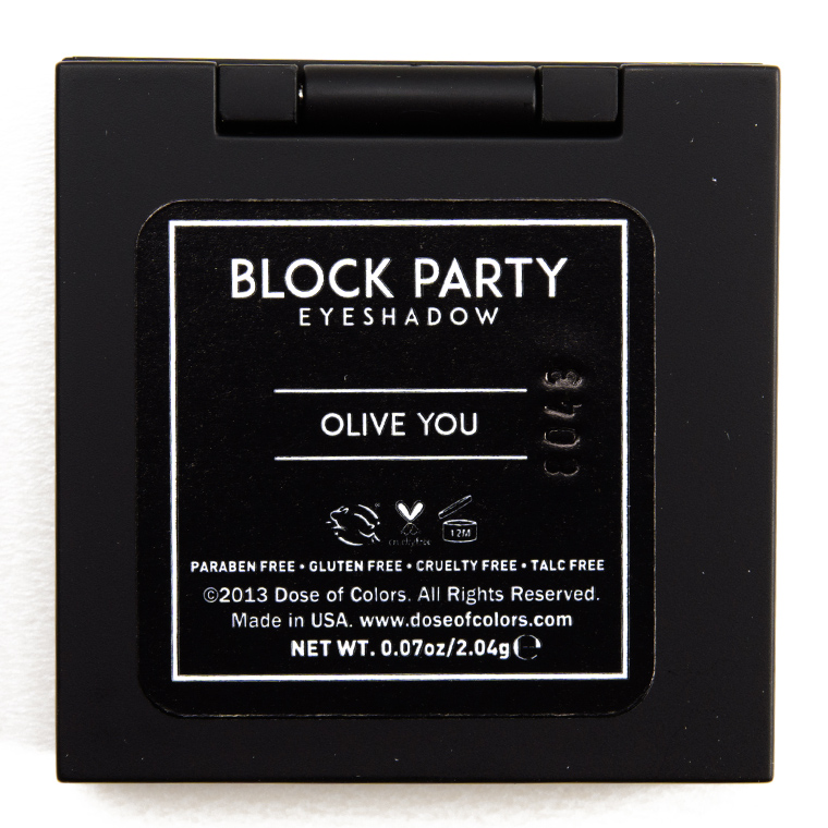 Dose of Colors Olive You Block Party Eyeshadow