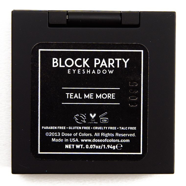 Dose of Colors Teal Me More Block Party Eyeshadow