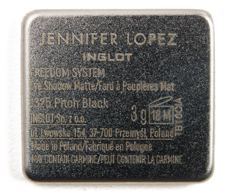 Inglot J325 Pitch Black Jennifer Lopez Matte Eyeshadow