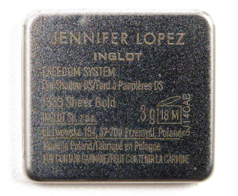 Inglot J333 Sheer Gold Jennifer Lopez DS Eyeshadow