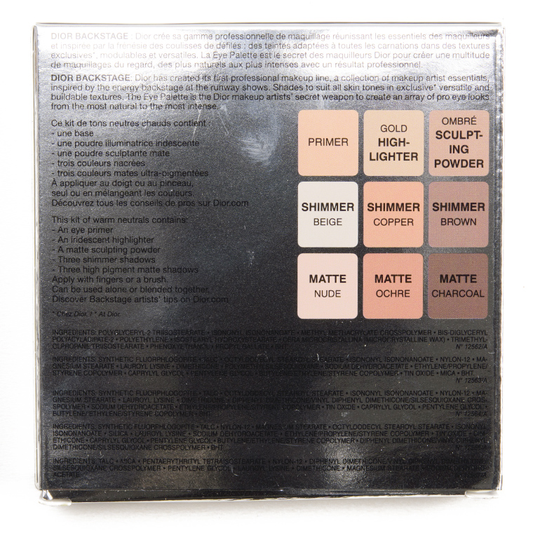 Dior Warm Neutrals (001) Backstage Eye Palette