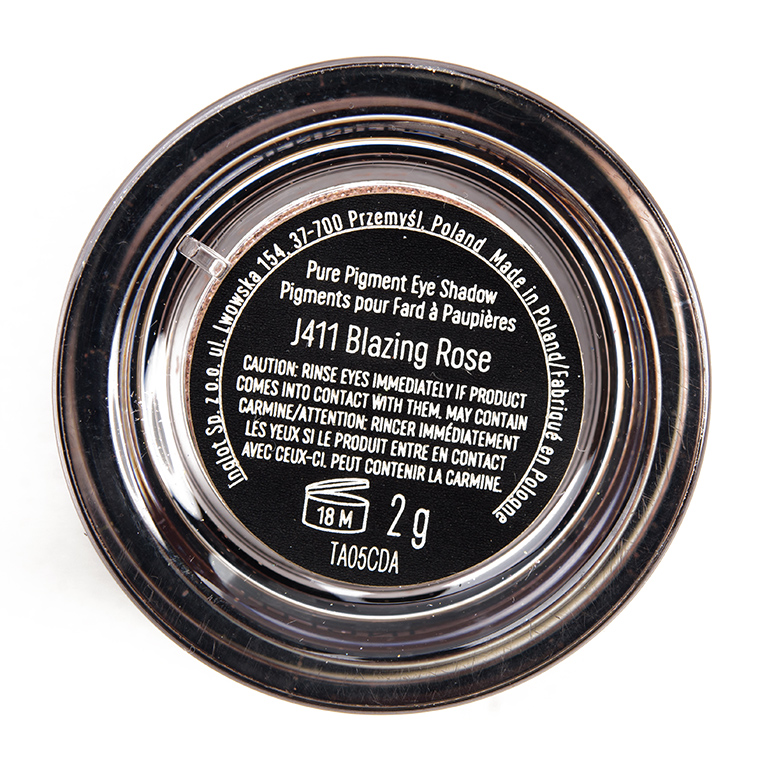 Inglot J411 Blazing Rose Jennifer Lopez Pure Pigment Eye Shadow