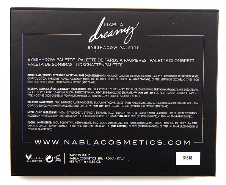 NABLA Cosmetics Dreamy Eyeshadow Palette