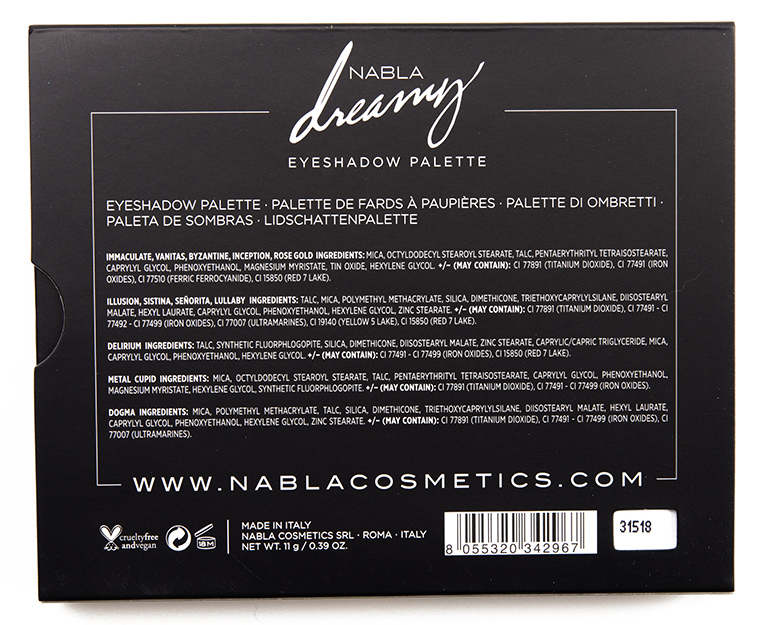 NABLA Cosmetics Dreamy Eyeshadow Palette