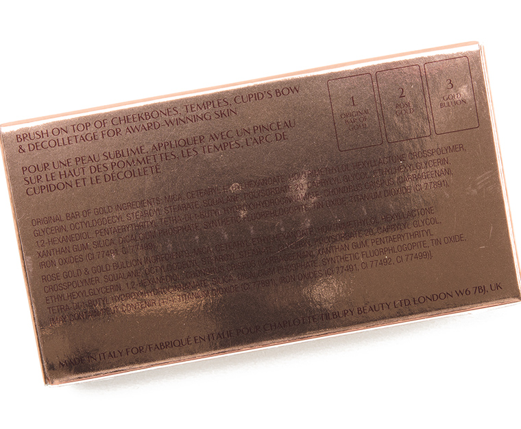 Charlotte Tilbury Bar of Gold Highlighter Palette