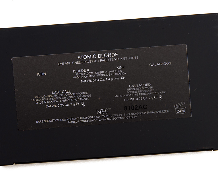 NARS Atomic Blonde Fall 2018 Eye & Cheek Palette