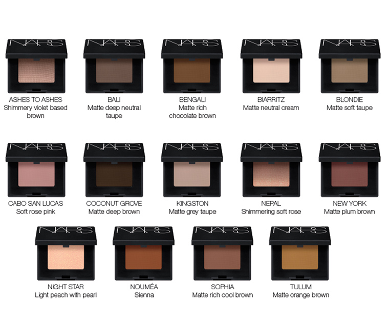 NARS Eyeshadows Relaunch