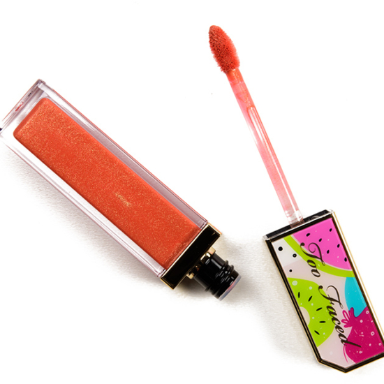Too Faced Juicy Fruits Comfort Lip Glaze Takes Two to Mango