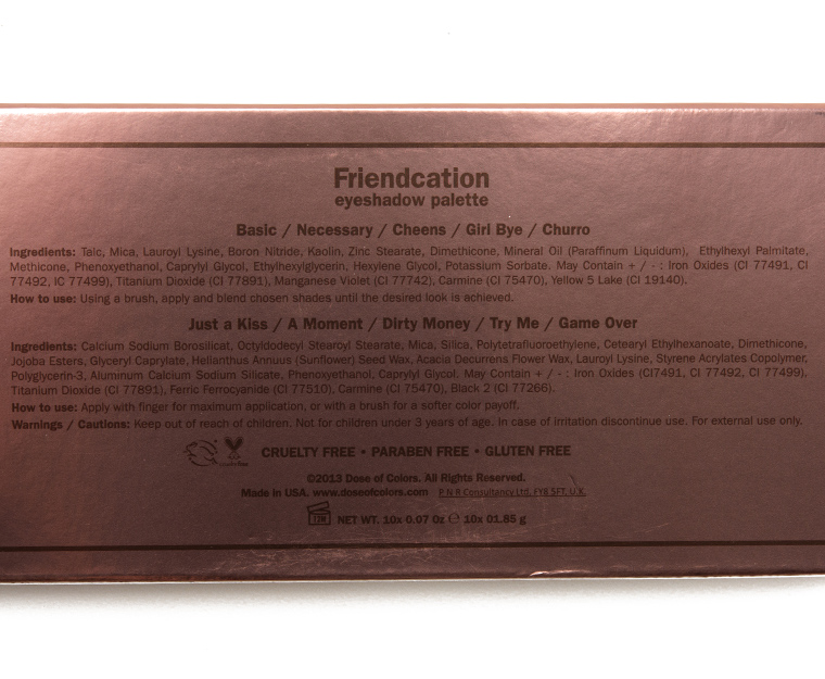 Dose of Colors Friendcation 10-Pan Eyeshadow Palette