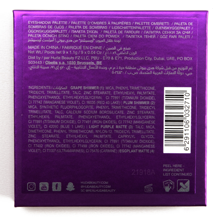 Huda Beauty Amethyst Obsessions Eyeshadow Palette