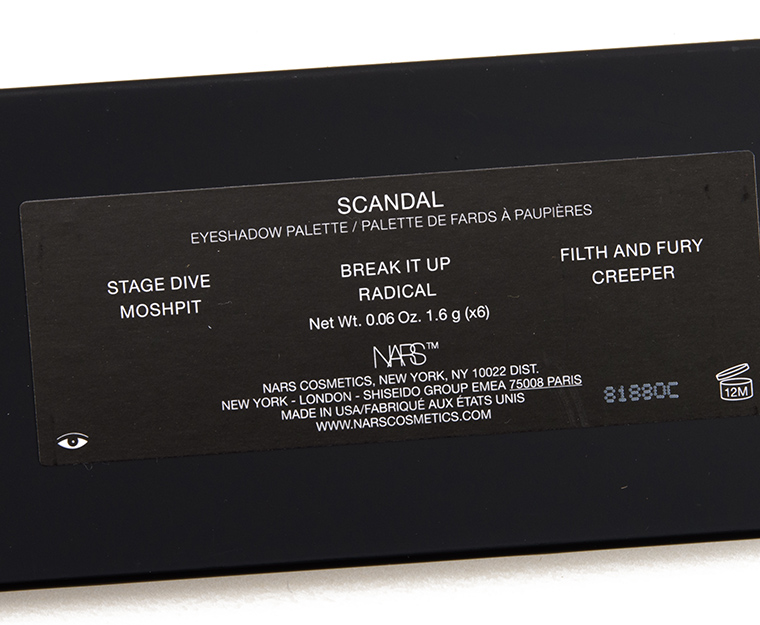 NARS Scandal 6-Pan Eyeshadow Palette