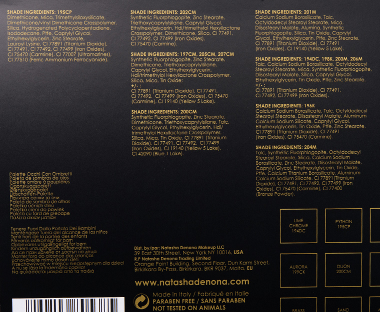Natasha Denona Gold 15-Pan Eyeshadow Palette