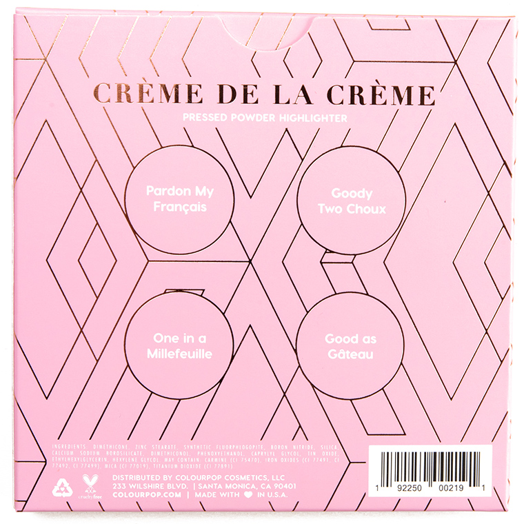ColourPop Crème de la Crème Pressed Powder Highlighter Quad