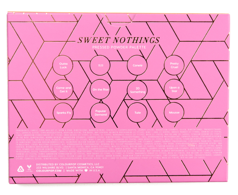 ColourPop Sweet Nothings 12-Pan Pressed Powder Shadow Palette