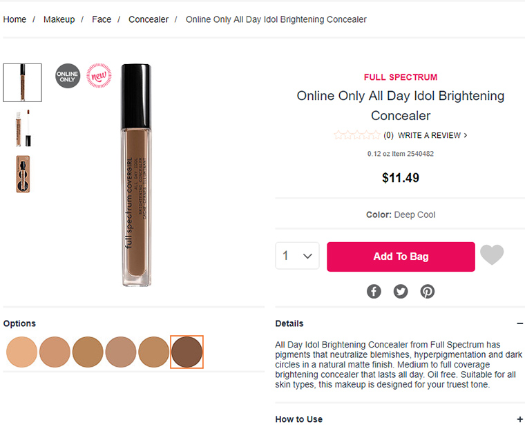 Full Spectrum All Day Idol Brightening Concealer