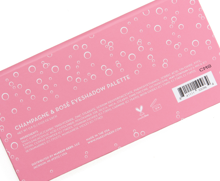 Makeup Geek Champagne & Rose 8-Pan Eyeshadow Palette