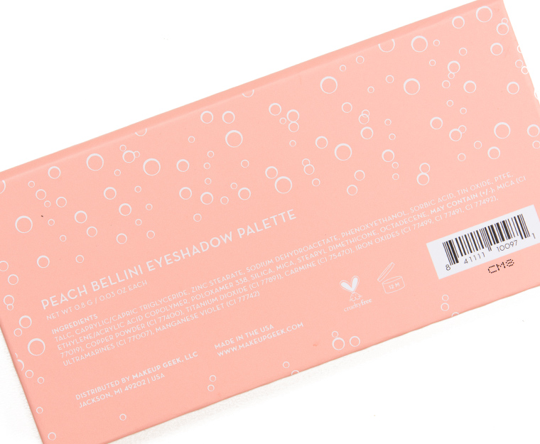 Makeup Geek Peach Bellini 8-Pan Eyeshadow Palette