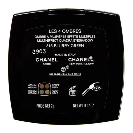 Chanel Blurry Green (318) Eyeshadow Quad Review & Swatches