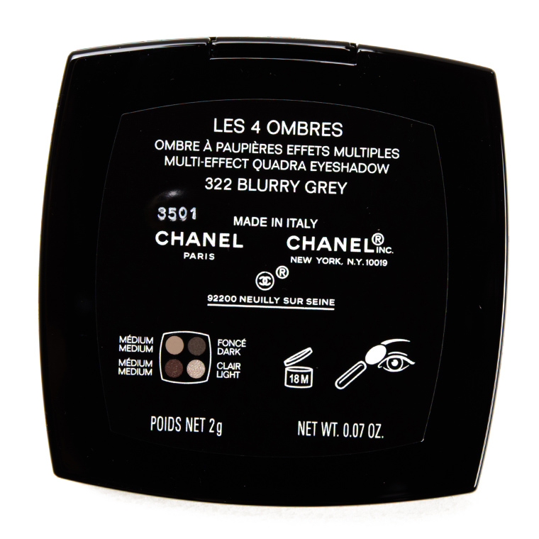 Chanel Blurry Grey (322) Les 4 Ombres Multi-Effect Quadra Eyeshadow