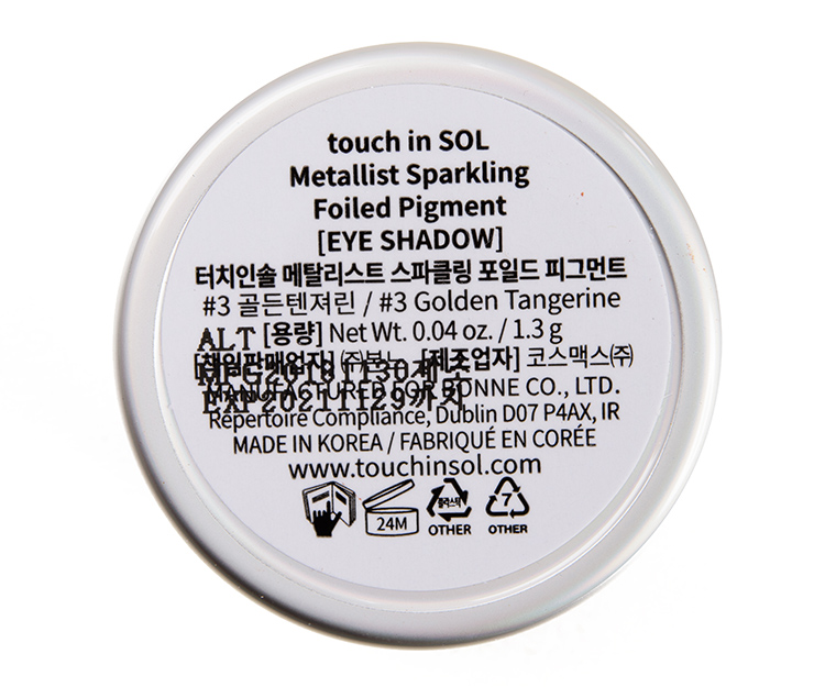 Touch in Sol Golden Tangerine (3) Metallist Sparkling Foiled Eyeshadow
