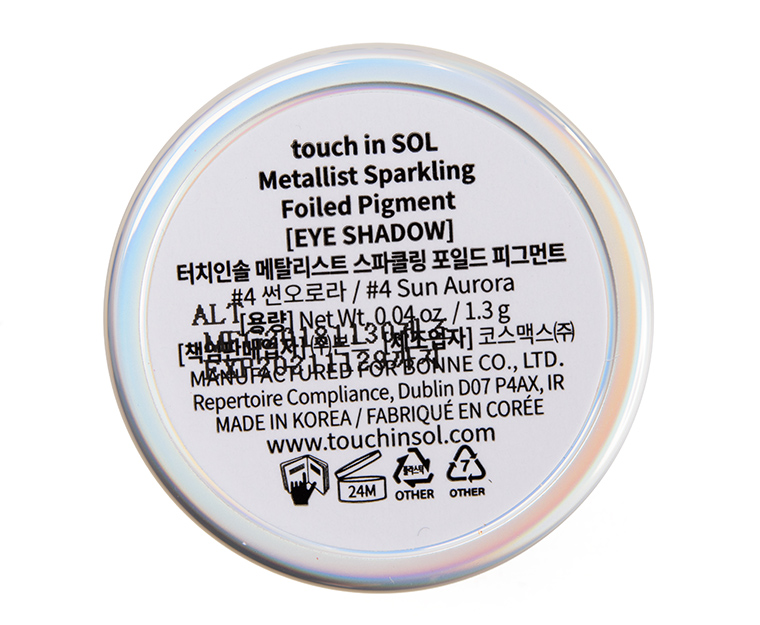 Touch in Sol Sun Aurora (4) Metallist Sparkling Foiled Eyeshadow