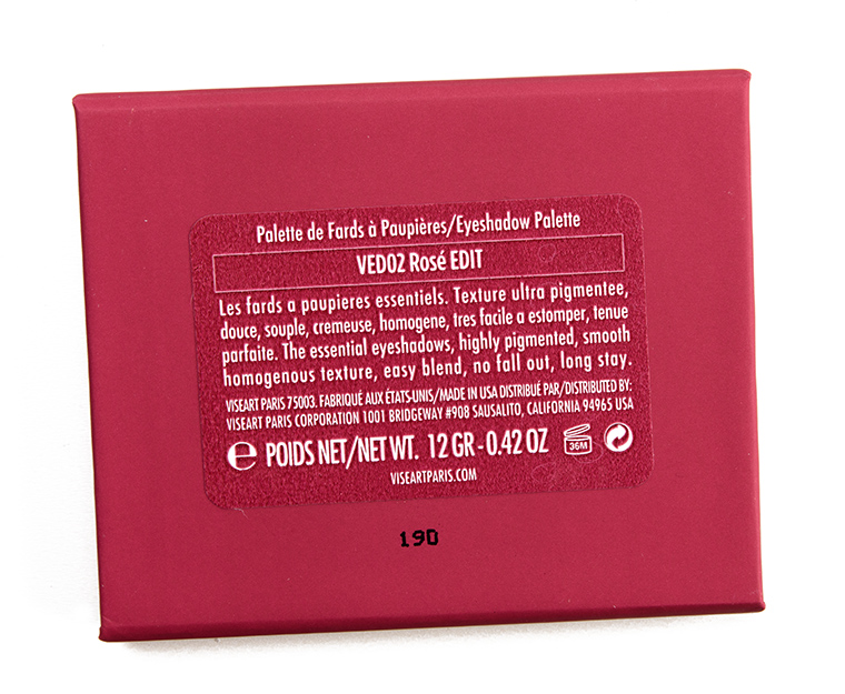 Viseart Rosé Edit Edit Eyeshadow Palette