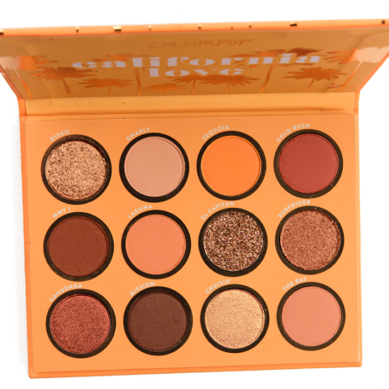 ColourPop 12-Pan Pressed Powder Shadow Palette California Love