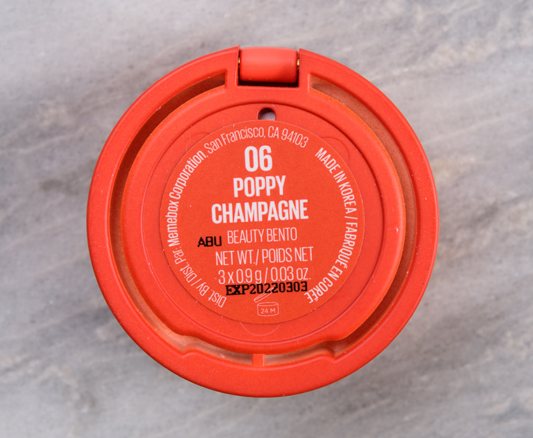 Kaja Poppy Champagne Beauty Bento Bouncy Shimmer Eyeshadow Trio
