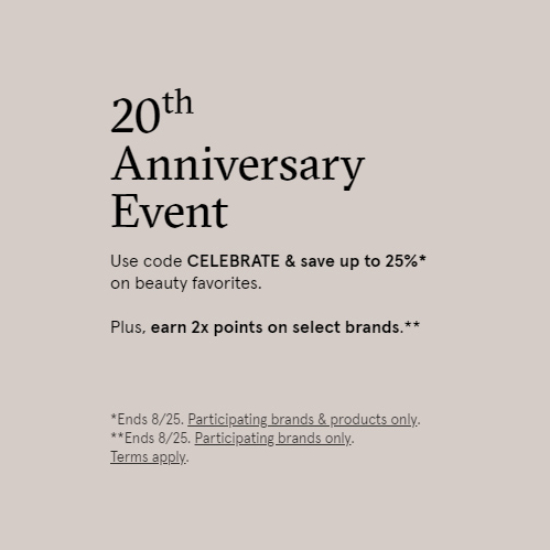 Summer 2019 Dermstore 20th Anny