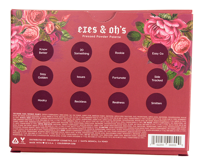 ColourPop Exes and Oh's 12-Pan Pressed Powder Shadow Palette