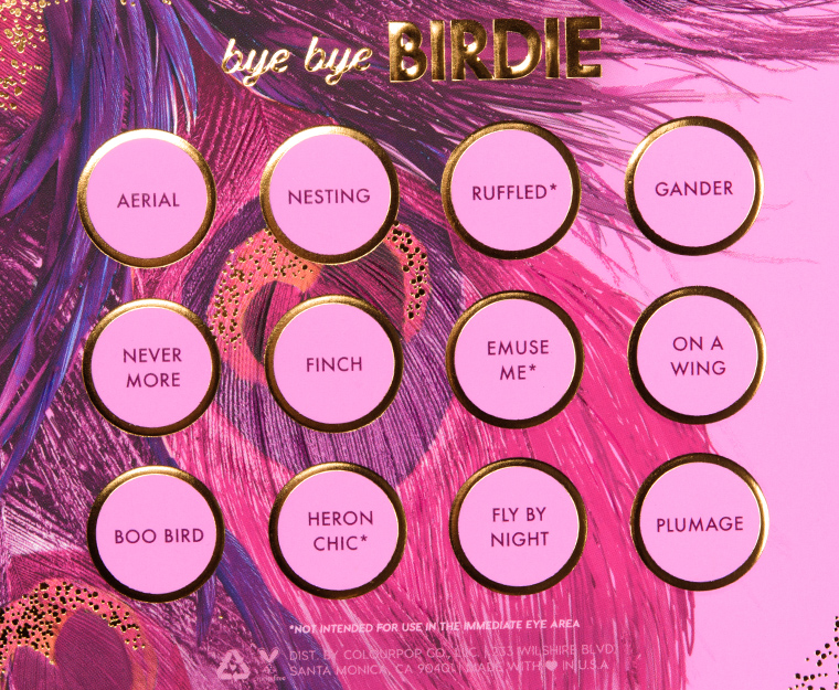ColourPop Bye Bye Birdie 12-Pan Pressed Powder Shadow Palette
