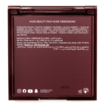 Huda Beauty Nude Rich Obsessions Eyeshadow Palette Review & Swatches