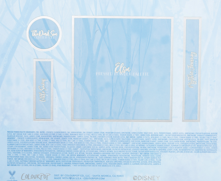 ColourPop x Disney Frozen II: Elsa Collection - Swatches