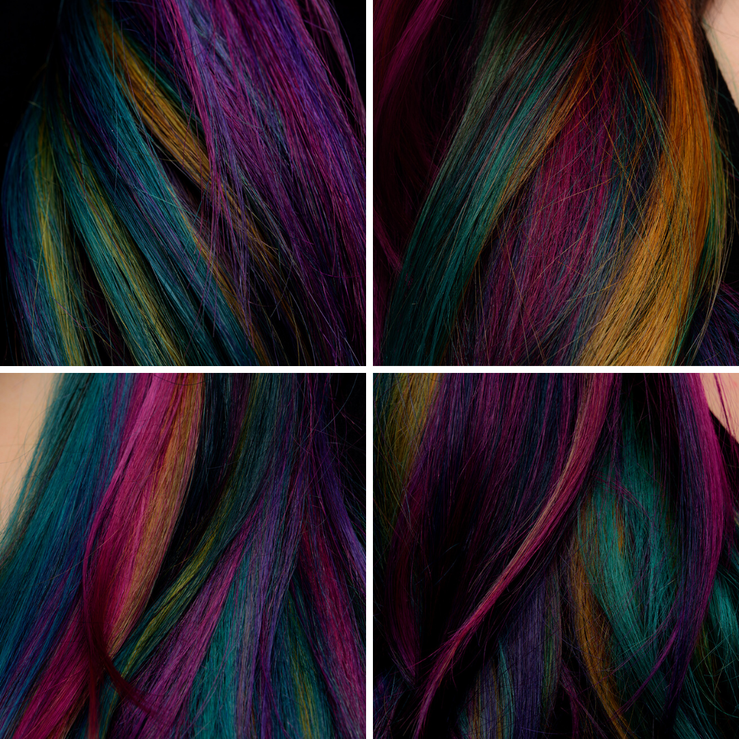 Oil Slick Rainbow Hair for the Holidays