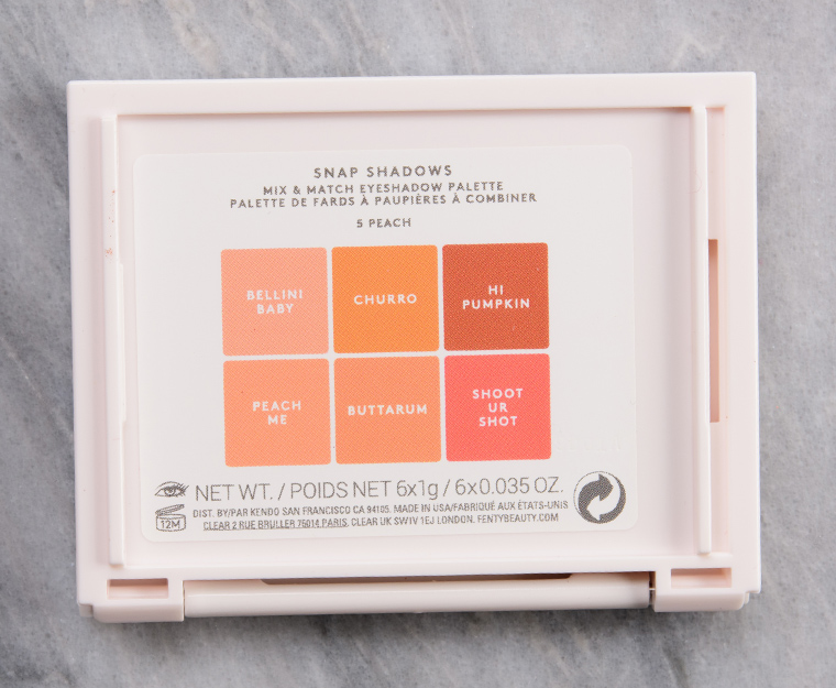 Fenty Beauty Peach (5) Snap Shadows Mix & Match Eyeshadow Palette