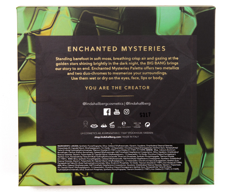 Linda Hallberg Cosmetics Enchanted Mysteries Eyeshadow Quad