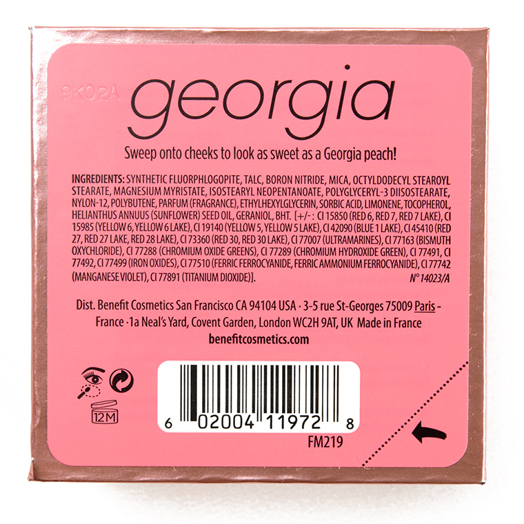 Benefit Georgia (2020) Box o' Powder