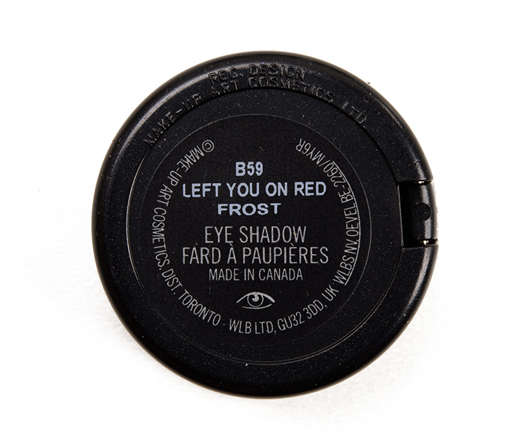 MAC Left You on Red Eyeshadow