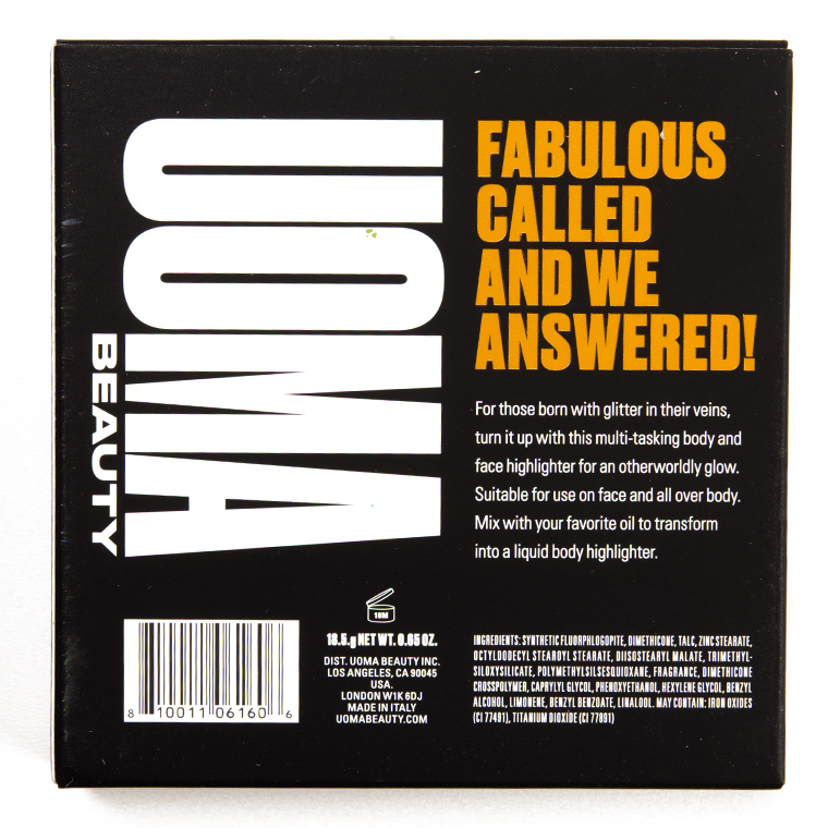 UOMA Beauty Barbados Black Magic Face & Body Bronzing Highlighter