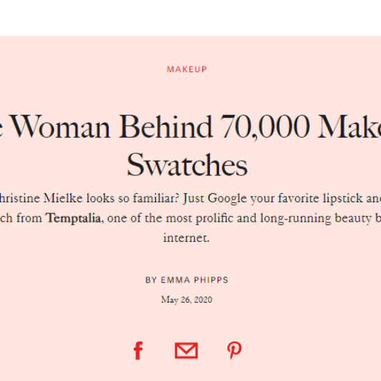 <a href="https://www.allure.com/story/christine-mielke-temptalia-interview">Read interview</a>!