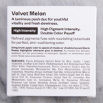 Kosas Velvet Melon (High Intensity) Color and Light Palette