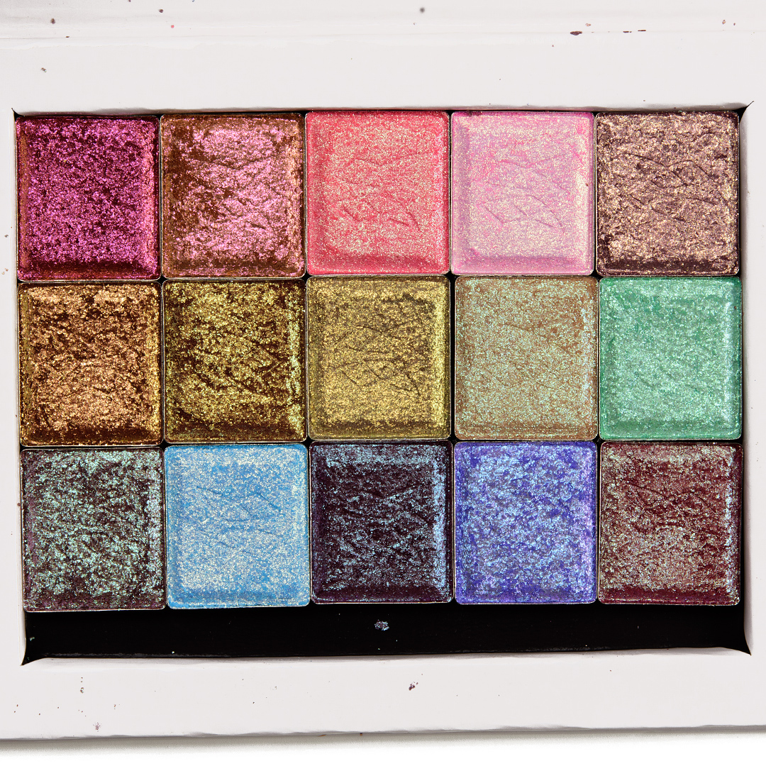 Purple Glitter Eyeshadow Palette- 2 in 1 Multichrome Metallic