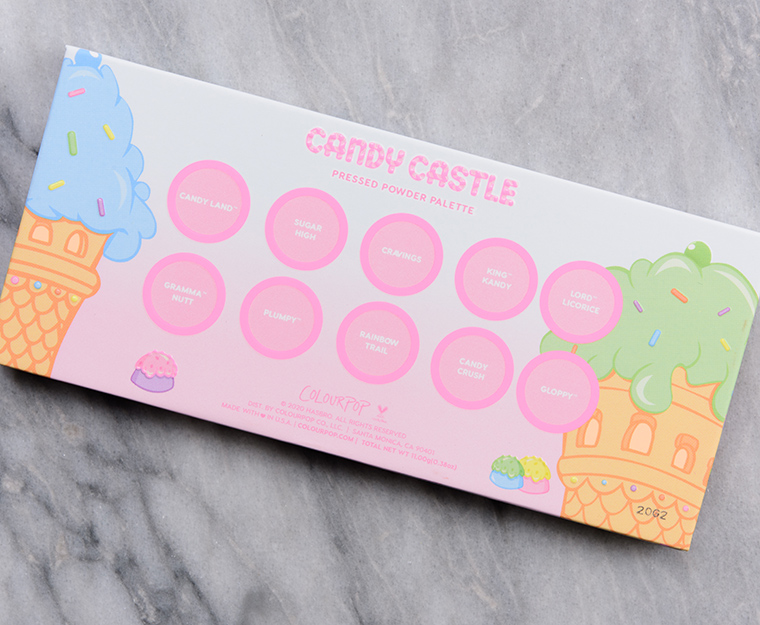 ColourPop Candy Castle 10-Pan Pressed Powder Shadow Palette